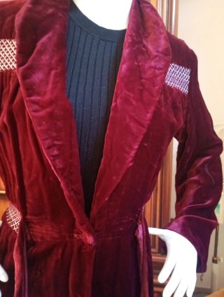 Vestaglia in velluto rossa taglia M