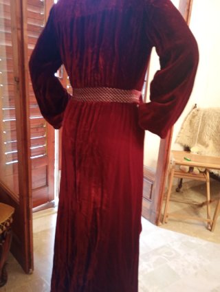 Vestaglia in velluto rossa taglia M