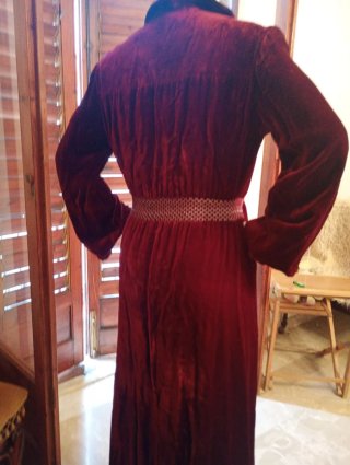 Vestaglia in velluto rossa taglia M