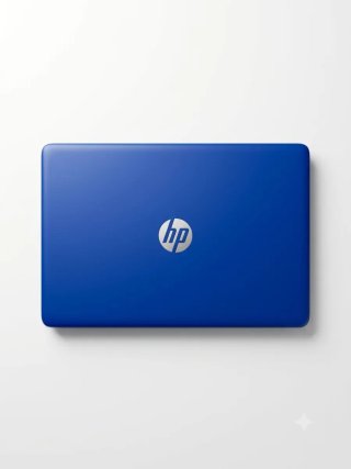 Portátil HP azul con ratón