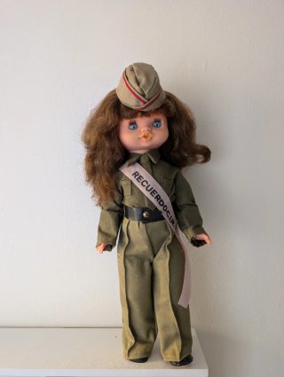 Muñeca militar vintage 45cm Recuerdo de la mili
