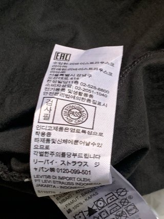 Camiseta Levi's Negra Pirate Black Talla S