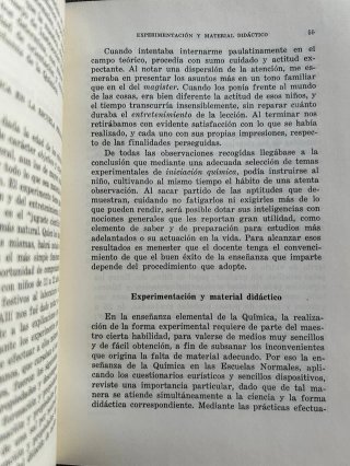 Enseñanza de la Química Eutimio D'Ovidio 1952