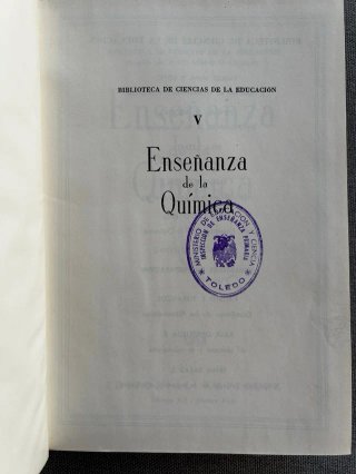Enseñanza de la Química Eutimio D'Ovidio 1952