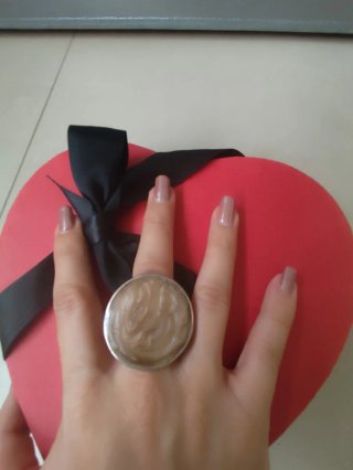Anillo Piedra Marrón y Dorado Talla XS