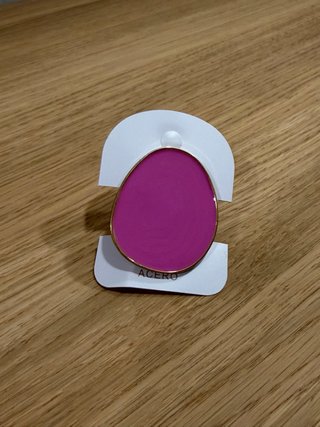 Anillo Acero Rosa Grande Ajustable