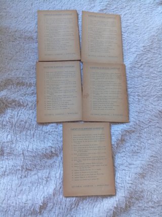 5 cuadernos de 1930 con cuentos de Hermanos Grimm.
