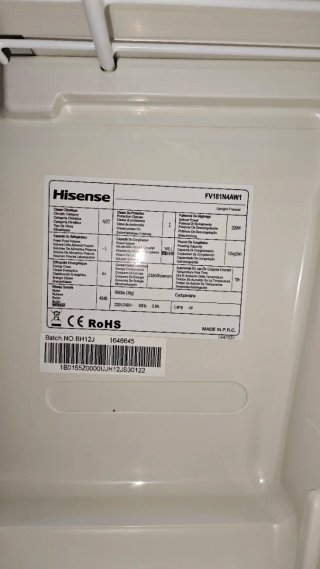 Congelador Vertical Hisense Blanco
