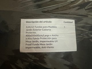 Funda protectora para muebles de jardín a estrenar