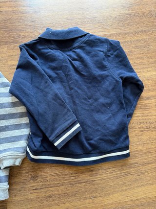 Sudadera con Capucha y Cremallera a Rayas de niño