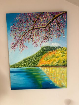 Cuadro al óleo paisaje