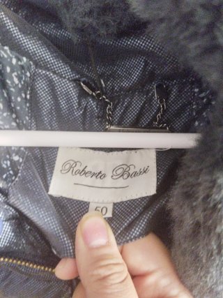 Chaqueta Acolchada Azul Oscuro y Gris