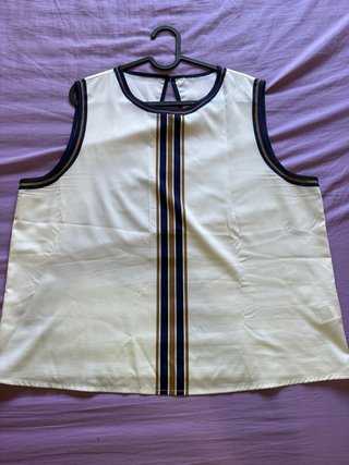 Camisa sin mangas con rayas
