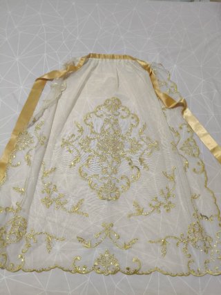Delantal Fallera Bordado Dorado