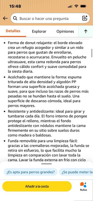 Cama para Perros Grandes Redonda Lavable