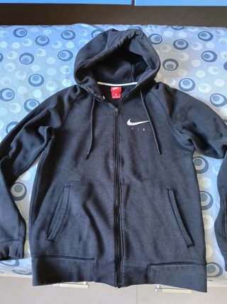 Felpa Nike Air con cappuccio e zip Nera S
