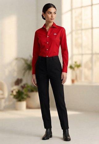 Camisa de vestir La Martina roja Talla XS