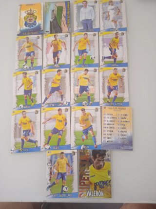 Lote 18 cromos U.D. Las Palmas Mundicromo 2014