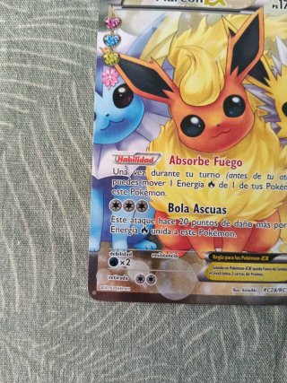 Carta Pokémon Flareon EX RC28 Generaciones
