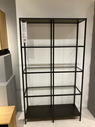 Estantería IKEA Vittsjö Negra y Vidrio