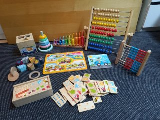Lote juguetes madera niño bebé