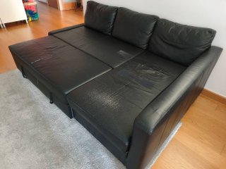 Sofá Cama Friheten Ikea Negro