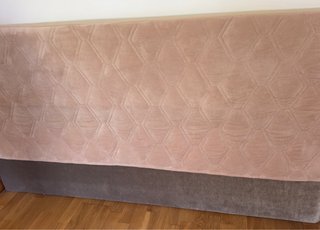 Cabecero Cama 180x125cm Beige y Verde Oliva