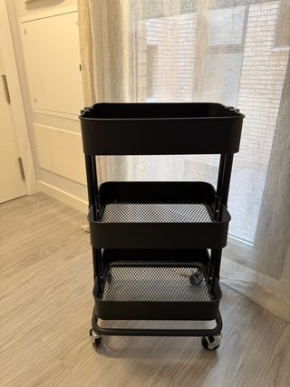Carrito Raskog IKEA Negro