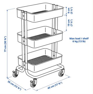 Carrito Raskog IKEA Negro