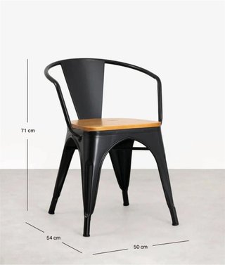 Silla de Comedor Beta Metal y Madera