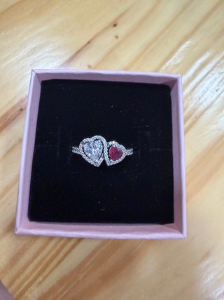 Anillo Pandora Halo Corazones – Plata 925 Talla 50