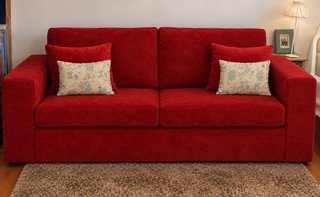 Sofá Cama Rojo Terciopelo