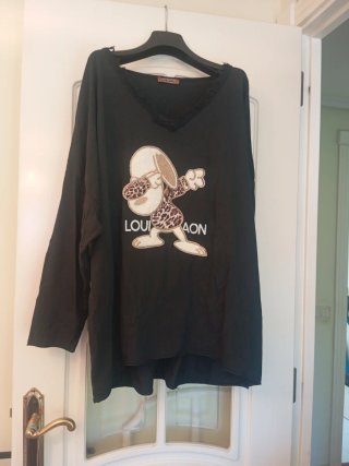 Camiseta Manga Larga Negra Milano con dibujo
