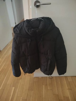 Plumífero Negro Bershka