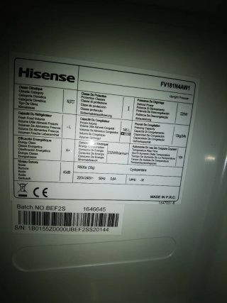 Congelador Vertical Hisense FV181N4AW1