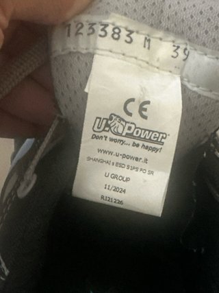 Zapatos de seguridad U-Power negros y grises