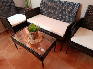 Conjunto de Jardín 4 Piezas Ratán