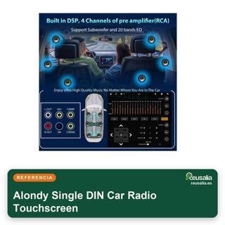 Alondy radio coche táctil 10.4" rotativa