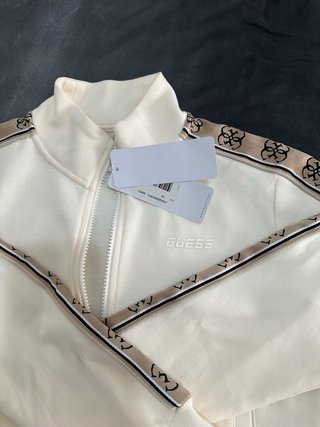 Sudadera Guess Blanca con Cremallera talla 10