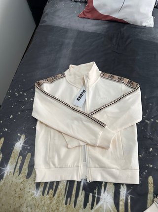 Sudadera Guess Blanca con Cremallera talla 10