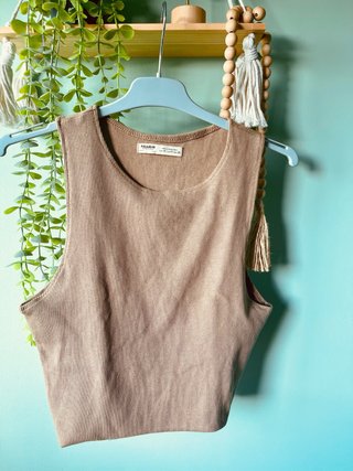 Top Cropped Marrón Pull&Bear