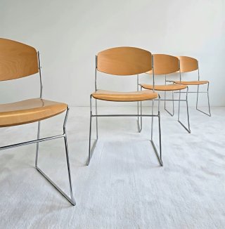 Set 4 Sillas estilo David Rowland | Vintage 70s