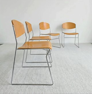 Set 4 Sillas estilo David Rowland | Vintage 70s