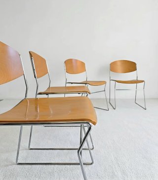Set 4 Sillas estilo David Rowland | Vintage 70s