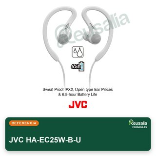 JVC HA-EC25W-B-U auriculares deportivos cómodos