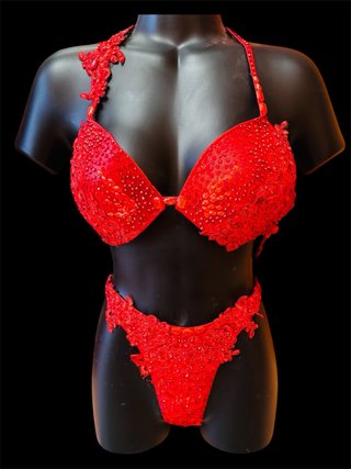 Bikini Competición de ENCAJE FIGURE en   Rojo,
