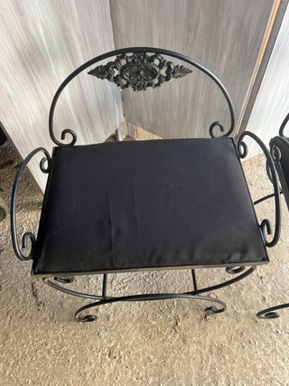 Banqueta de Forja Negra