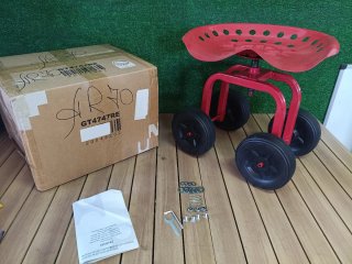 Costway Asiento de Jardín con Ruedas Todoterreno