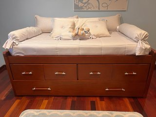 Cama nido con 2 camas, madera