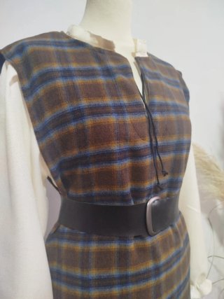 Vestido Medieval/Cosplay Mujer Cuadros